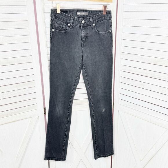 Levi’s Mid Rise Skinny Jeans Washed Black Size 2 - Picture 1 of 12